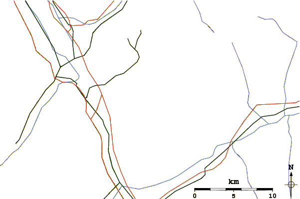 Roads and rivers around Pointe des Savolaires