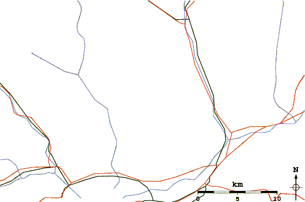 Roads and rivers around Poncione dei Laghetti (Lavertezzo)