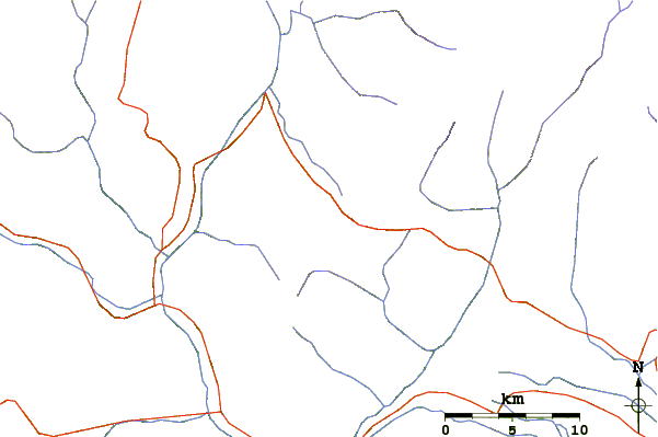 Roads and rivers around Poon Hill