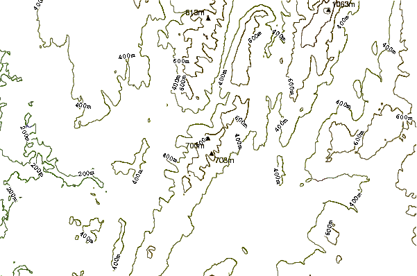 Mountain peaks around Poppy Mountain