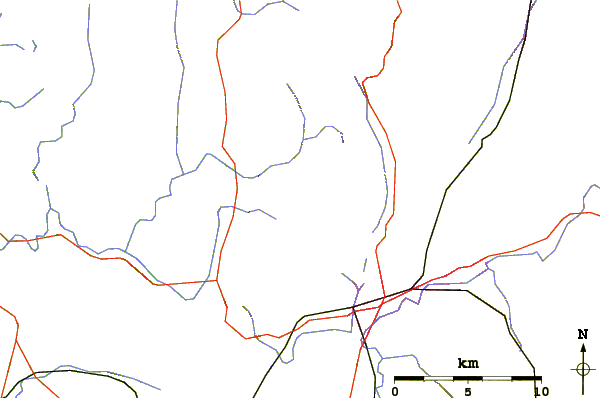 Roads and rivers around Poppy Mountain
