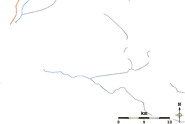 Roads and rivers around Popsicle Peak