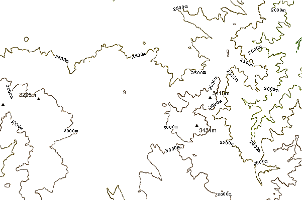 Mountain peaks around Porak