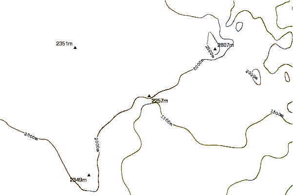 Mountain peaks around Portal Mountain