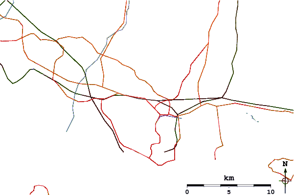 Roads and rivers around Portsdown Hill