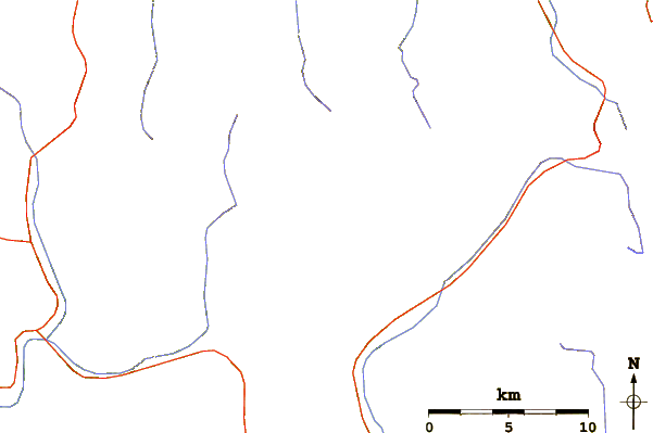 Roads and rivers around Posets peak