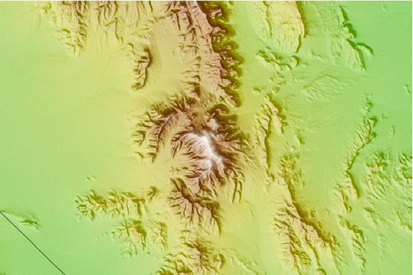 Surf breaks located close to Potosi Mountain