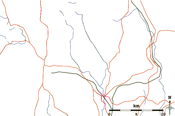 Roads and rivers around Potter Fell