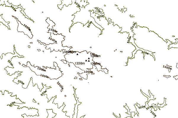 Mountain peaks around Povlen