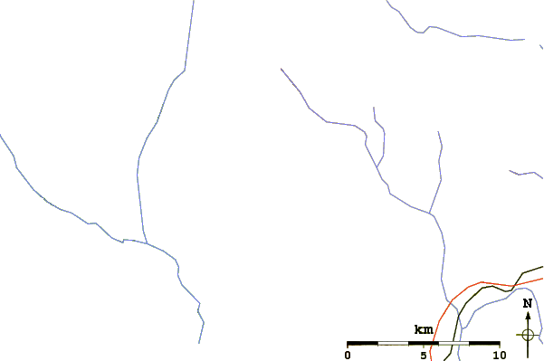 Roads and rivers around Powder Mountain (British Columbia)