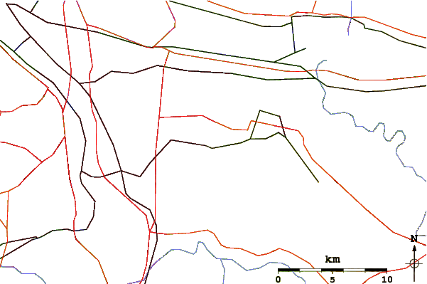 Roads and rivers around Powell Butte