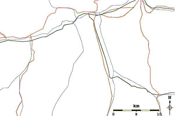 Roads and rivers around Präzer Höhi