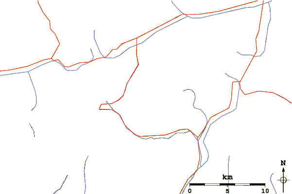 Roads and rivers around Presanella