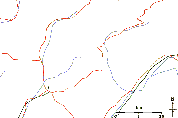 Roads and rivers around Presolana