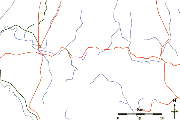 Roads and rivers around Prospect Mountain (Vermont)