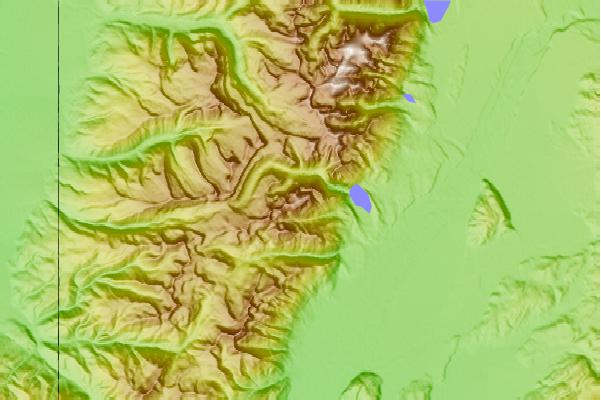 Surf breaks located close to Prospectors Mountain