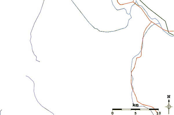 Roads and rivers around Prusik Peak