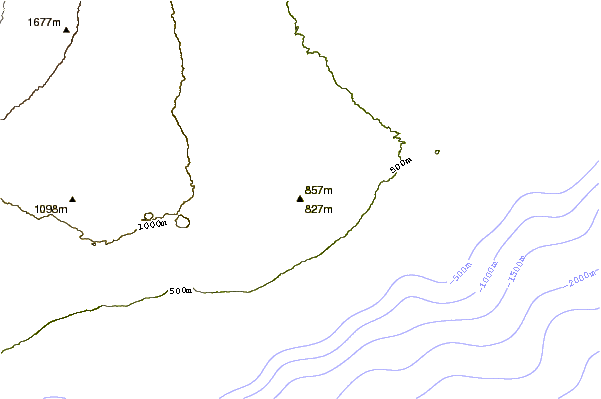 Mountain peaks around Puʻu ʻŌʻō