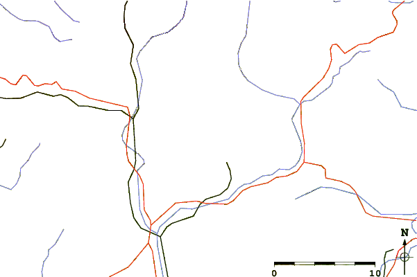 Roads and rivers around Puig Estela