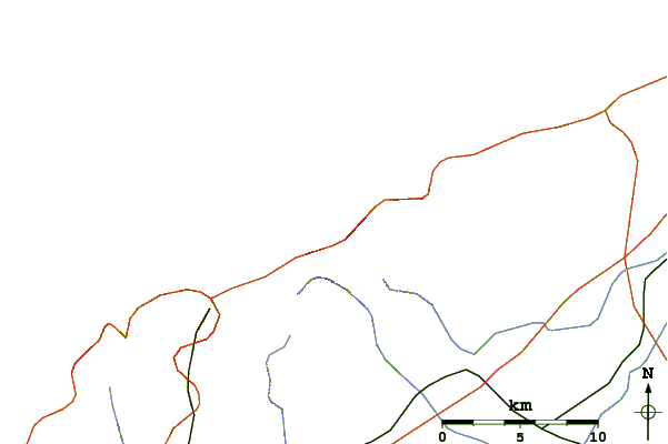 Roads and rivers around Puig Major