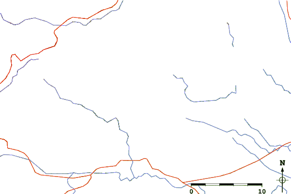 Roads and rivers around Puig de Bassegoda