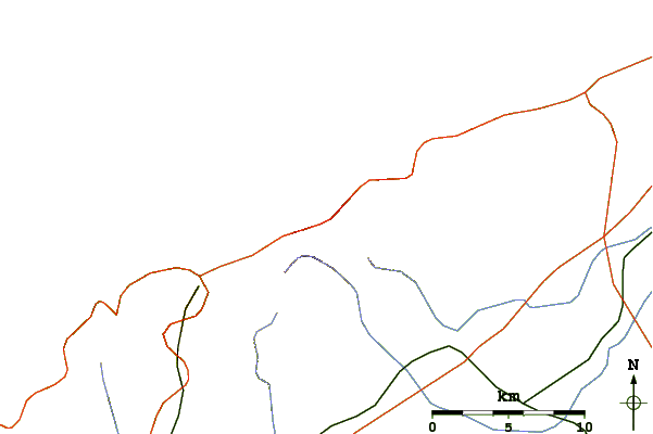 Roads and rivers around Puig de Massanella