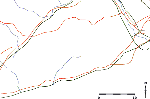 Roads and rivers around Puig de la Mola