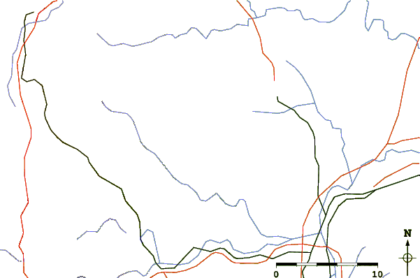 Roads and rivers around Puigsou