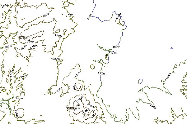 Mountain peaks around Pukekaikiore