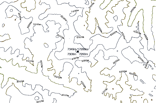 Mountain peaks around Pumari Chhish