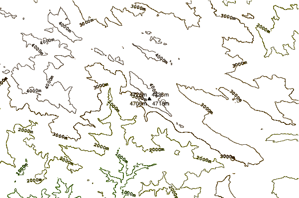 Mountain peaks around Puncak Mandala