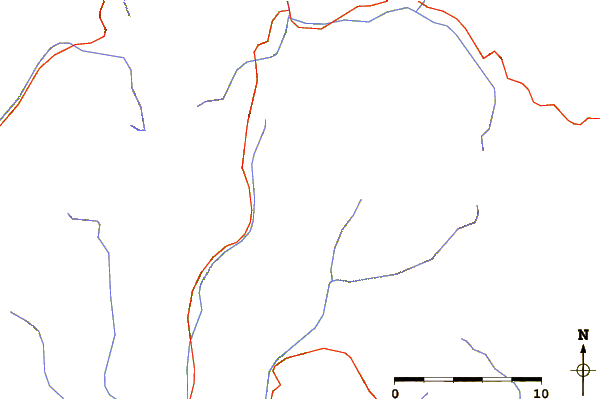 Roads and rivers around Punta Alta de Comalesbienes