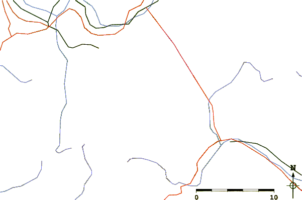 Roads and rivers around Punta Baretti