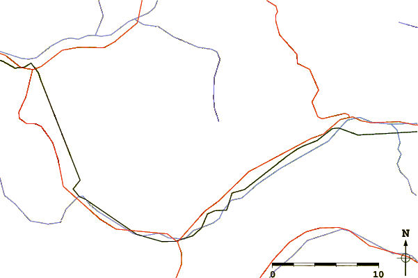 Roads and rivers around Punta Sommeiller