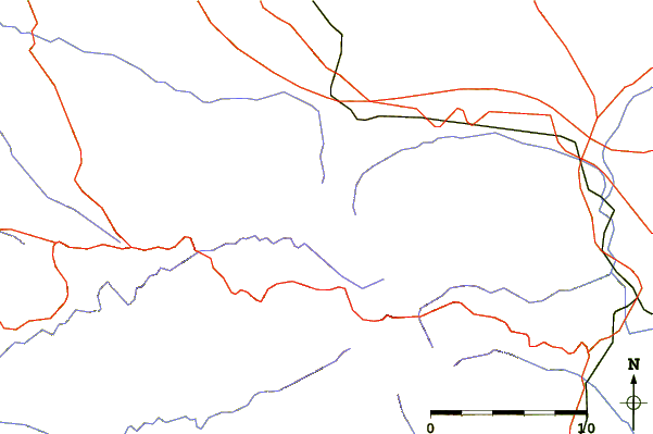 Roads and rivers around Punta del Curull