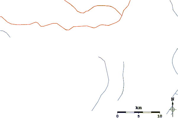 Roads and rivers around Puntiagudo-Cordón Cenizos