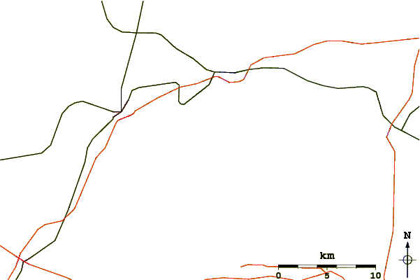 Roads and rivers around Purcell Knob