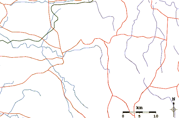 Roads and rivers around Pushpagiri