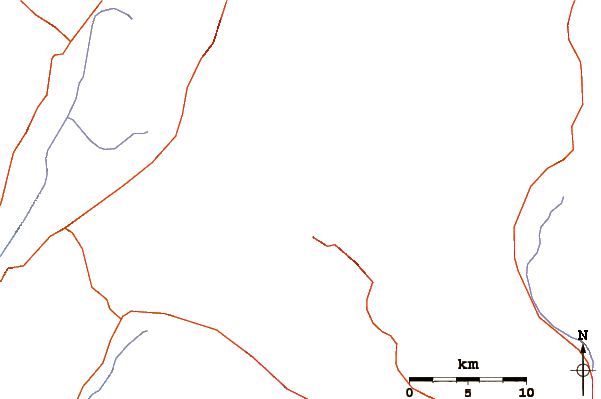 Roads and rivers around Putana