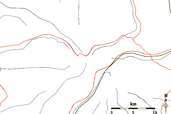Roads and rivers around Puy Mary