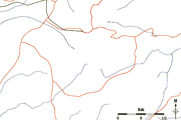 Roads and rivers around Puy de Sancy