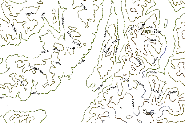 Mountain peaks around Puyuhuapi (volcanic group)