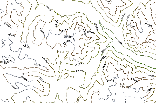 Mountain peaks around Pylon Peak