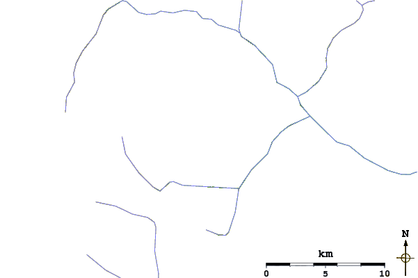 Roads and rivers around Pylon Peak