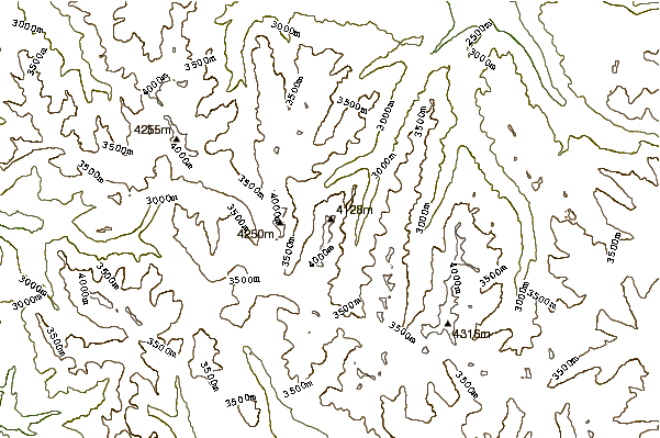 Mountain peaks around Pyramid Peak