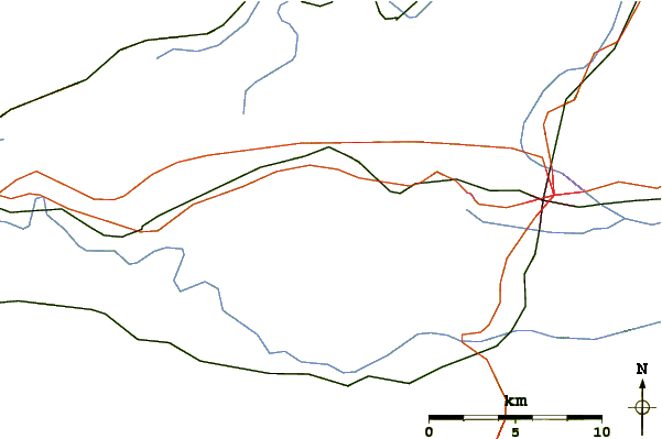 Roads and rivers around Pyramidenkogel