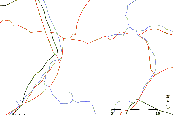 Roads and rivers around Pyramidenspitze