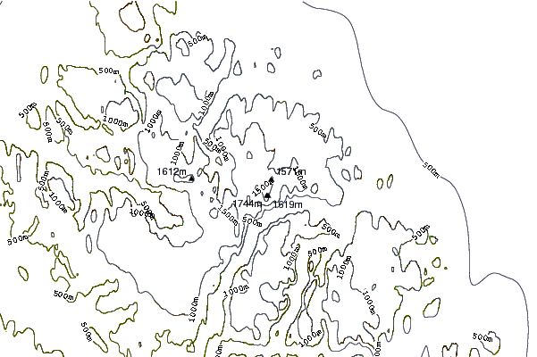 Mountain peaks around Qiajivik Mountain