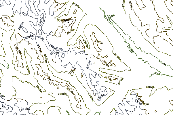 Mountain peaks around Quadra Mountain