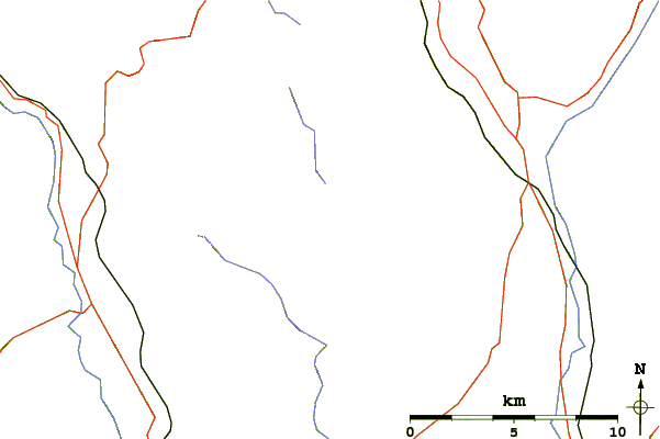 Roads and rivers around Queensberry (hill)